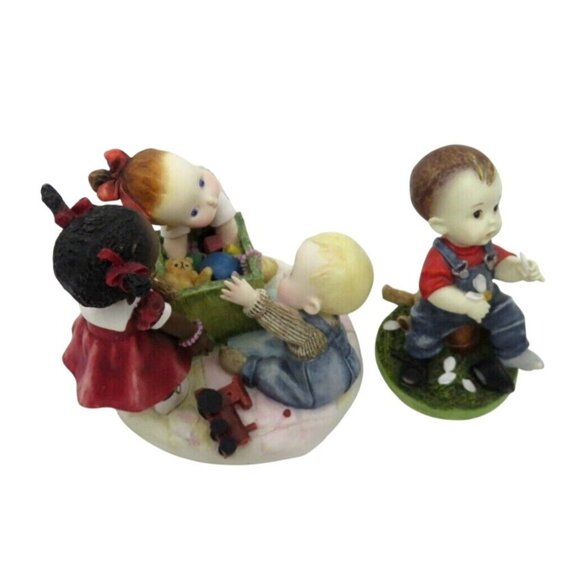 COUNTRY ARTISTS Two Tots Children Figurines 1998 Vintage - Picture 1 of 10